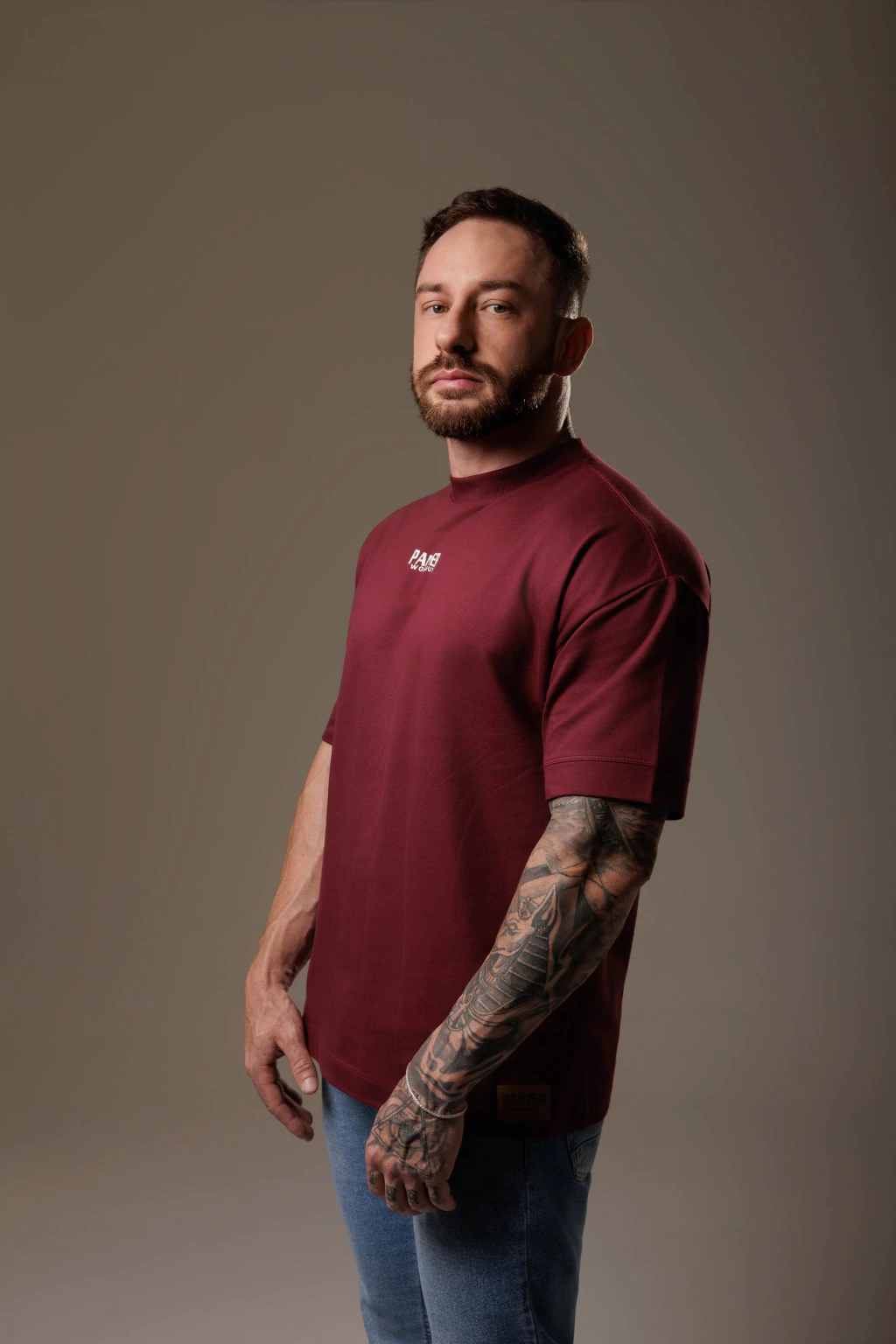Camiseta Oversized Casual — Vinho