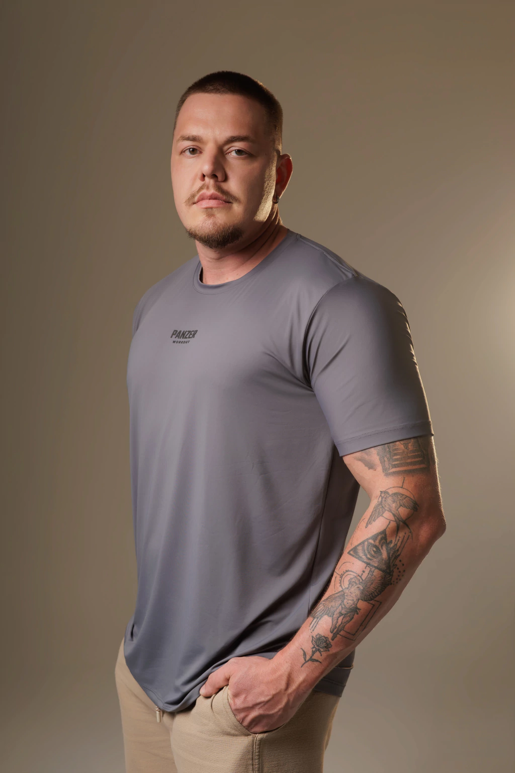 Kit 3 Camisetas Dry Fit - Preto, Cinza e Azul Noite — outro ângulo